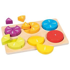 Goki Puzzle za učenje razlomaka za učenje računanja