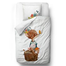 Gosp. Šumska škola posteljine Little Fox - Fawn and zec - 100 x 130 cm + 60 x 40 cm