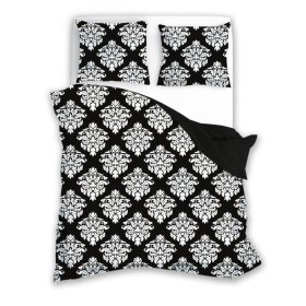 Pamučna posteljina Glamour crno bijela 140x200cm + 70x90cm, Faro