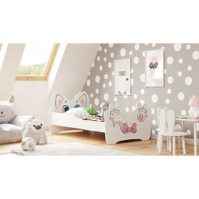 Jednokrevetni krevet Pink Cat 160x80 s madracem