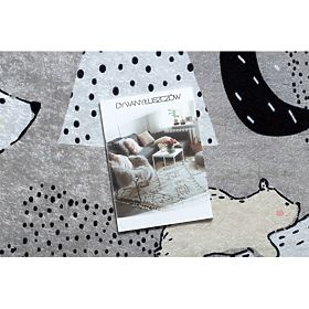 JUNIOR 51974.802 dječji tepih Medvjedi, životinje za djecu protuklizni - siva, F.H.Kabis