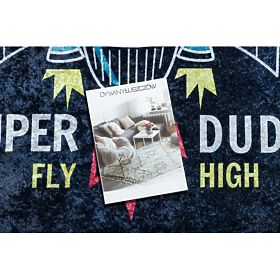 JUNIOR 52069.801 dječji prostirka za pranje Svemirska raketa protuklizna - crna, F.H.Kabis