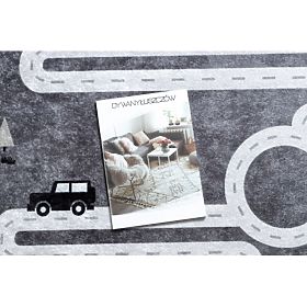 JUNIOR 52107.801 dječji tepih Medvjedi, životinje, ulice protuklizni - siva, F.H.Kabis