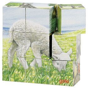 Kockaste puzzle s ovčicom