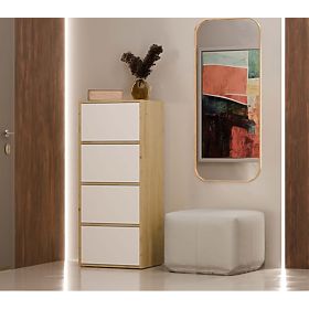 Komoda ALMA Prednja BIJELA Korpus HRAST ARTISAN