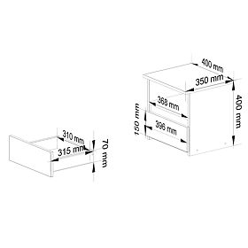 KOMODA CL1 PK HRAST SONOMA / BIJELA