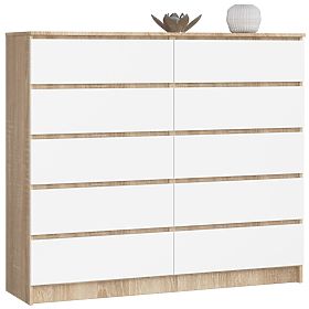 KOMODA K140 10SZ CLP PK HRAST SONOMA / BIJELA