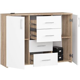 KOMODA K45 PK HRAST SONOMA / BIJELA