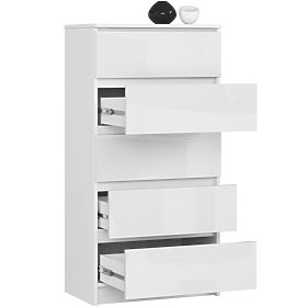 KOMODA K60 5 LADICA CLP PK BIJELI SJAJ