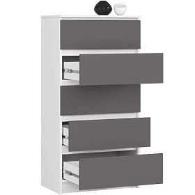 KOMODA K60 5SZ CLP PK BIJELA / SIVA