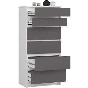 KOMODA K60 6SZ CLP PK BIJELA / SIVA