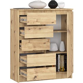 KOMODA K80 1D 5SZ PK HRAST ARTISAN