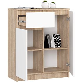 KOMODA K80 2D 1SZ CLP PK HRAST SONOMA / BIJELA