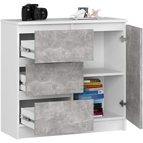 KOMODA K80 JERRY 1D 3SZ PK BIJELA / BETON