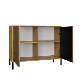 Komoda KAMARO 2D SLIM DUB ARTISAN S Rebrastom Prednjom Pločom