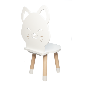 Dječji stol sa stolicama - Cat - bijeli, Ourbaby