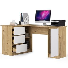 KUTNI PISAĆI STOL B20 CLP LIJEVOSTRANI PK HRAST ARTISAN / BIJELI