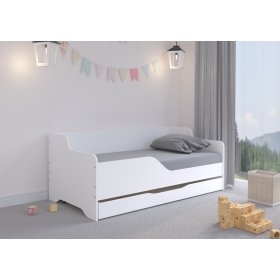 Dječji krevet s naslonom LILU 160 x 80 cm - Bijeli, Wooden Toys