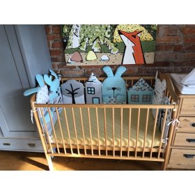 Baby Dream - Modularni krevetić mantinel - sivo-plavi