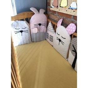 Sweet Dream - Modularni krevet mantinel - ružičasto-siva, Dom-Dekor