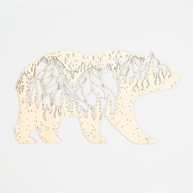 Drvena geometrijska slika - Medvjeđe planine - različite boje, Elka Design