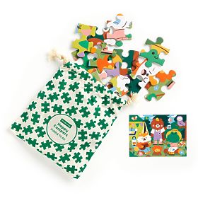Mudpuppy Puzzle Veseli kamperi u platnenoj vrećici 36 dijelova, Mudpuppy