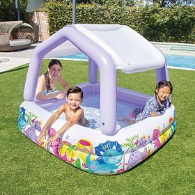 Nafukajući bazenčić s nadstrešnicom za djecu ljubičasti INTEX 57470-DINO, INTEX