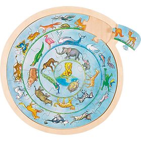 Okrugle puzzle životinje