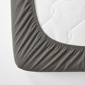 Pamučna plahta 180x80 cm - tamno siva, Ourbaby®