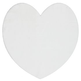 Perivi tepih SHAPE 3105 Srce Shaggy - plišani, protuklizni, boja slonovače, F.H.Kabis