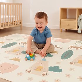 Pjenasta podloga za djecu 200x150 cm edukativna obostrana sklopiva + torba IPLAY