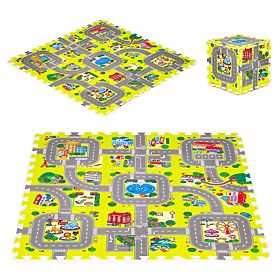 Pjenasta podloga za djecu grad 9 dijelova 90,5x90,5 cm IPLAY