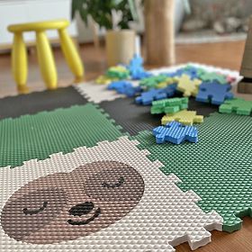 Pjenaste puzzle 9 dijelova - lijenivac i duga, VYLEN