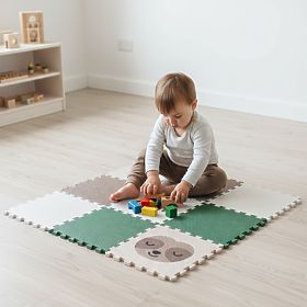 Pjenaste puzzle 9 dijelova - lijenivac i duga, VYLEN