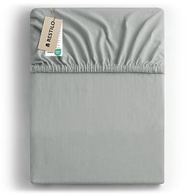 Plahta AMBER siva klasični stil materijal jersey 200-220x200 DecoKing