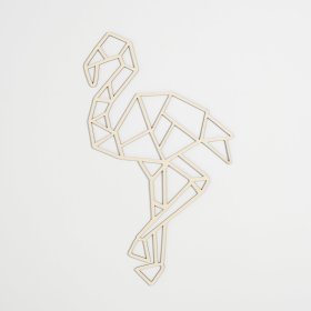 Drvena geometrijska slika - Flamingo - različite boje, Elka Design