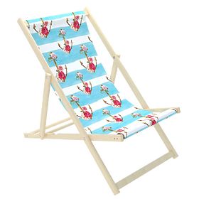 Stolica za plažu Sidra s cvijećem - plavo-bijela, Chill Outdoor