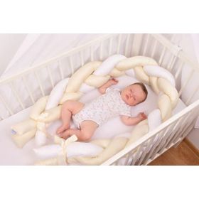 Pletena zaštita za krevetić Cream 200cm, Babymatex