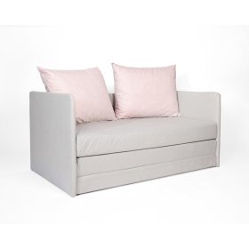 Kauč na razvlačenje Jack - svijetlo siva / purpurno ružičasta, SFM