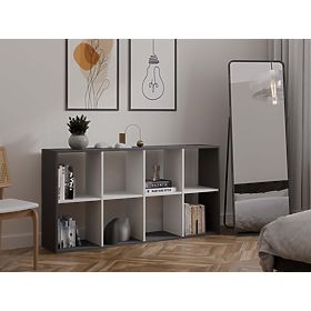 Polica Malax 2X4 ANTRACIT BIJELA