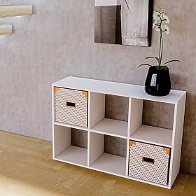 Polica s policama 2x3 - bijela