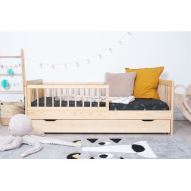 Dječji krevet s pregradom TEDDY - natur, Ourbaby®