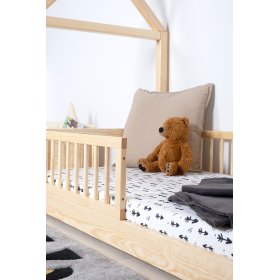 Montessori krevet u obliku kućice Elis - prirodni