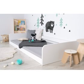 Montessori drveni krevet Sia - bijeli, Ourbaby