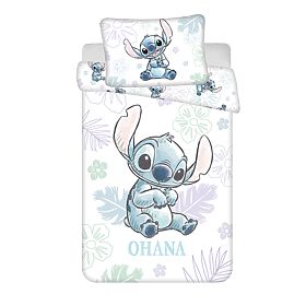 Posteljina Lilo and Stitch 'Ohana White' za bebe 100x135 cm + 40x60 cm