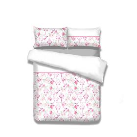 Posteljina SNUGGY bijela s cvjetnim uzorkom 155x220*2+80x80*2 AmeliaHome