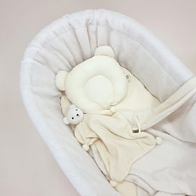 Prirodna pletena Teddy kolijevka za bebe - oprema u boji ecru, TOLO