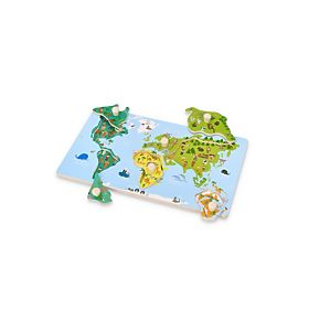 Puzzle s ručkama karta svijeta