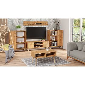 Regal ormar Fondi hrast craft zlatni, skandinavski