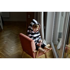 Retro dječja fotelja Velvet - losos, Modelina Home